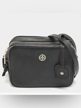 Tory Burch Robinson Double Zip Crossbody Bag EUC
